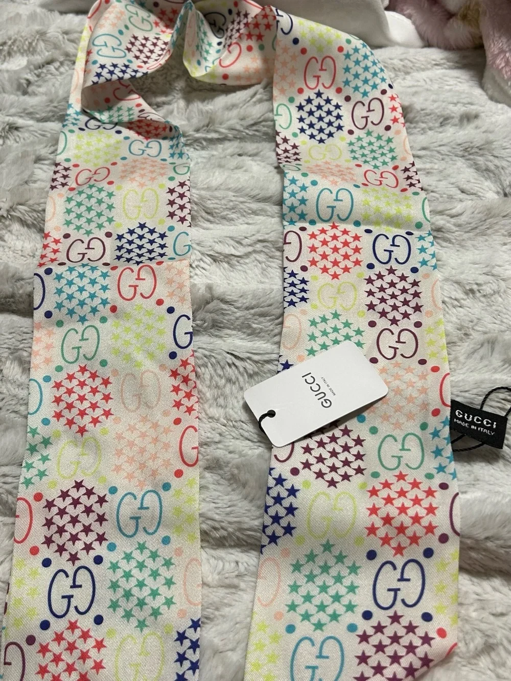 Luxury designer scarf with multicolor design! Gorgeous